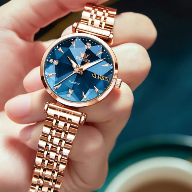 Damenmode Rauten Quarzuhr