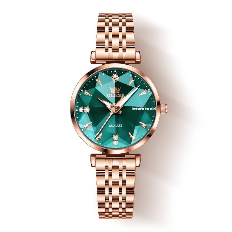 Damenmode Rauten Quarzuhr