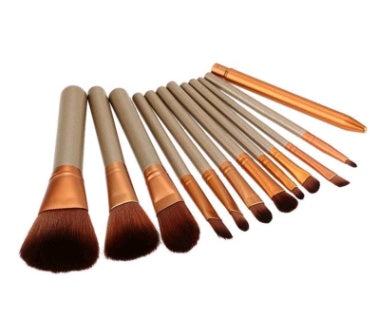 12 make-up pinsel sets eisen box make-up make-up-tools werkzeuge