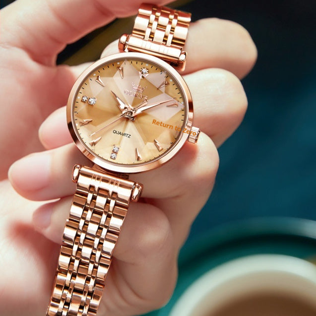 Damenmode Rauten Quarzuhr